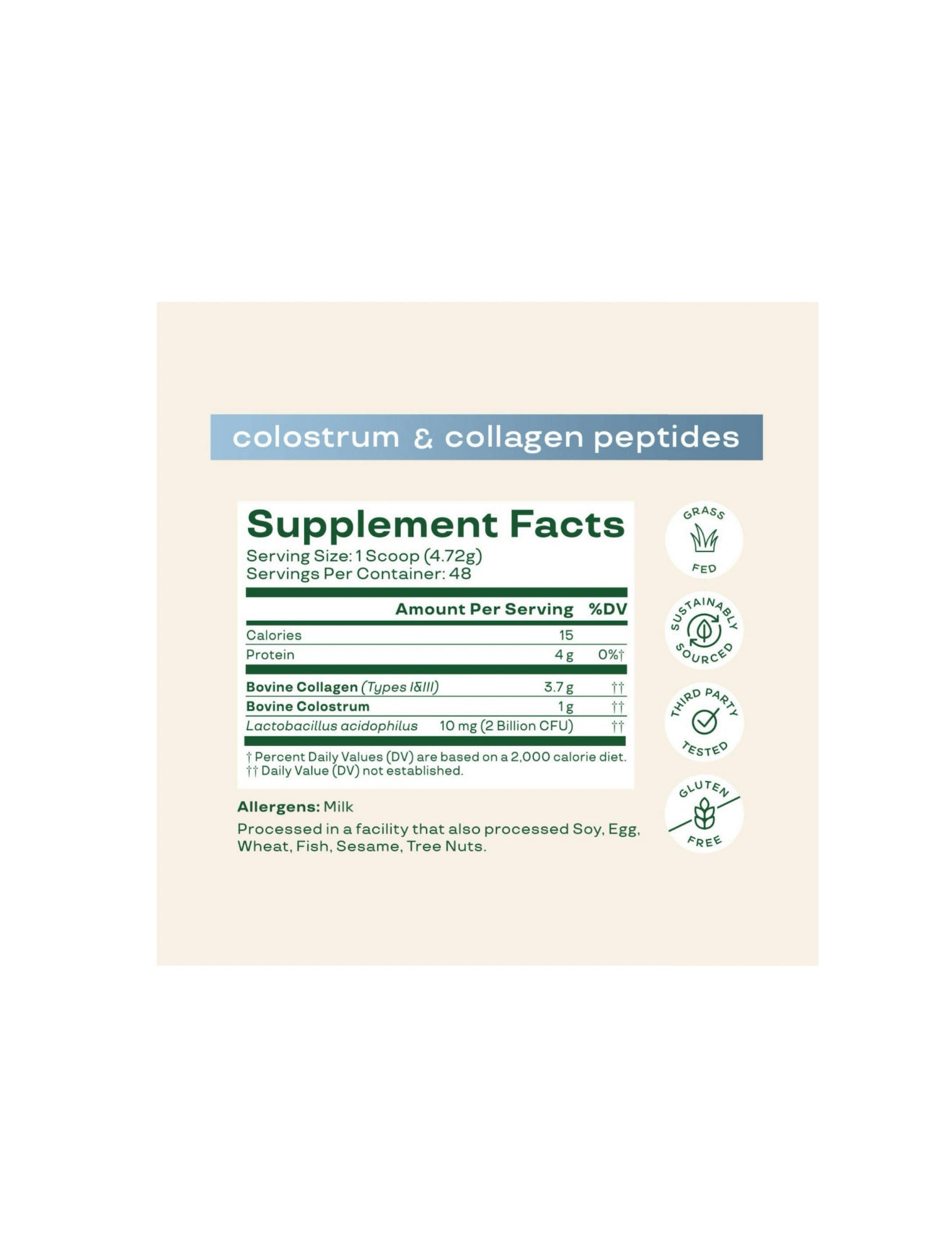 Bloom Nutrition Colostrum & Collagen Peptides
