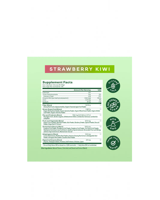 Bloom Nutrition Greens & Superfoods Powder, Strawberry Kiwi